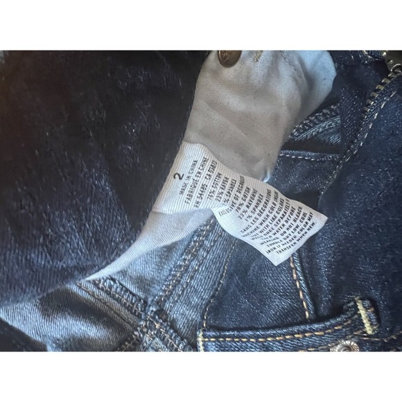 American Eagle Outfitters Stretch Womens Cuffed Jean Shorts Blue Size 2 - Picture 4 of 4